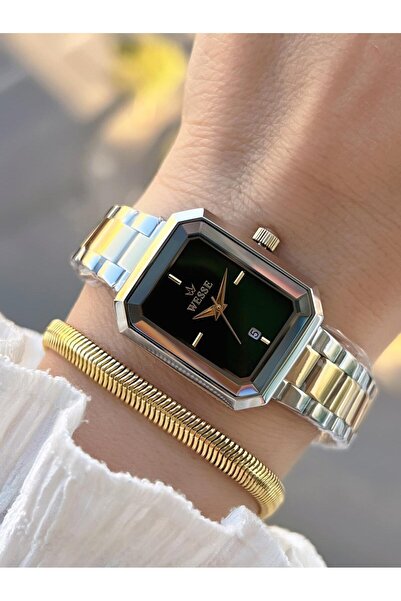 Wesse ساعة يد نسائية مقاومة للماء بطول 2 سنة من الفولاذ المقاوم للصدأ 3 أتم +...