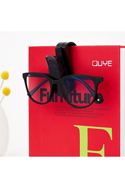 AutoFresh Auto Sun Visor Glasses Holder Clip – Universal Car Glasses Hanger Mount (Black)