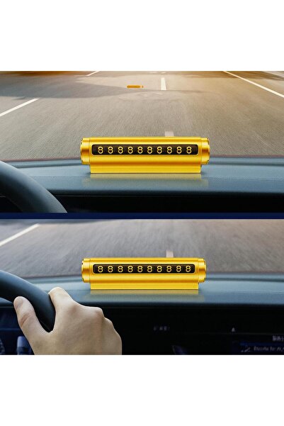 AutoFresh Twist-Adjustable Dashboard Cylinder Numberer – Temporary Parking Number Device