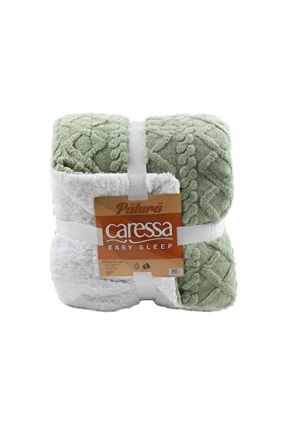 OEM Patura pat, Caressa Sherpa GS4959, 200 x 220 cm, poliester, verde