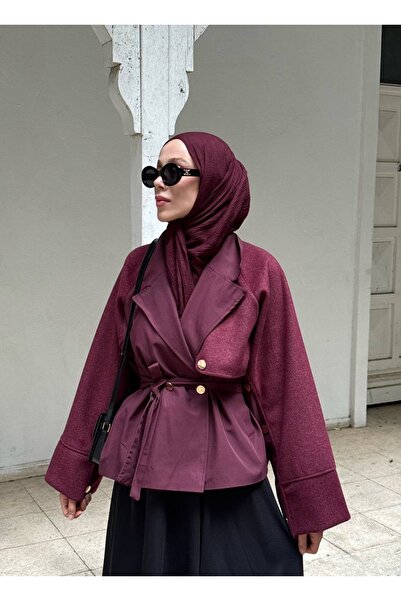 BZ BUTİK Kaşmir kısa trençkot