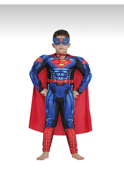 Partini Renklendir Superman Pelerinli Çocuk Kostümü