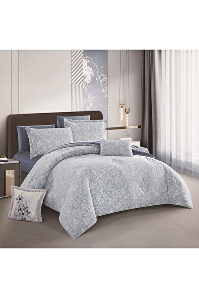 HOURS مفرش شتوي فرو ومخمل بحشوة ثقيلة مناسب لمقاس سرير مفرد 120×200 سم من هورس مكون من 4قطع 250 غرزة