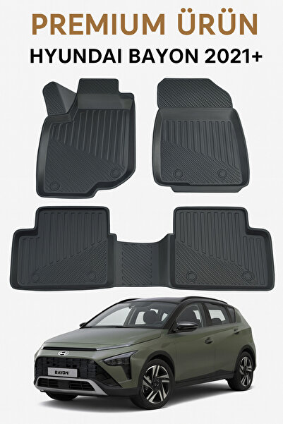 Black Gold Hyundai Bayon 2021+ 3D Havuzlu Oto Paspas Premium