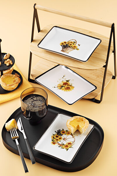 Kütahya Porselen Tan Günebakan 18X13 3 Piece Flat Plate