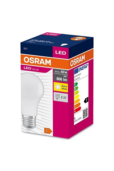 Osram Set 5 becuri glob LED, E27, 8.5 W echivalent 60W , lumina calda, 2700K, 806 lm, 2700K, 806 lm,