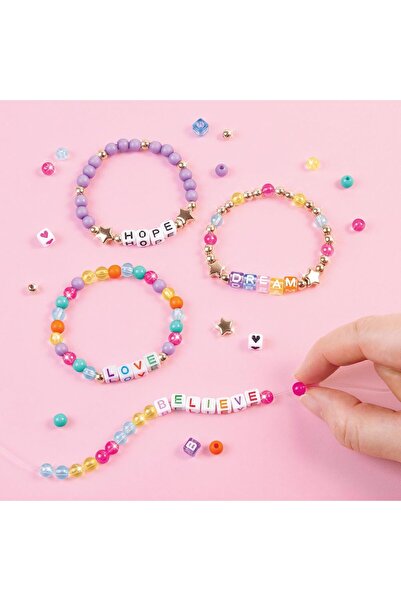 Make It Real Say Yes! Alphabet Bead Bracelet Set – 1008-Piece DIY Jewelry Kit...