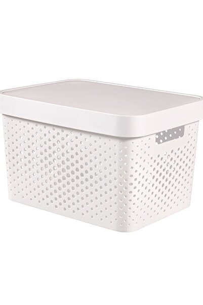 CURVER Storage box with lid 17 L, white