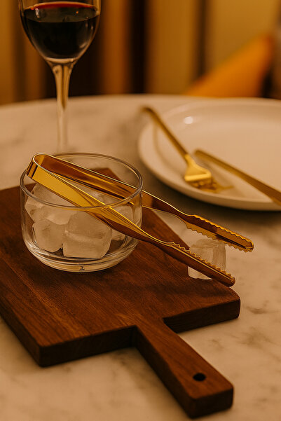 Davet Paslanmaz Çelik Gold Buz Maşası - Buz Maşası - Gold Buz Maşası