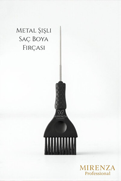 mirenza cosmetic Perie profesională pentru vopsea de păr neagră cu ac de metal |   Perie pentru vopsirea balayage și a röfle