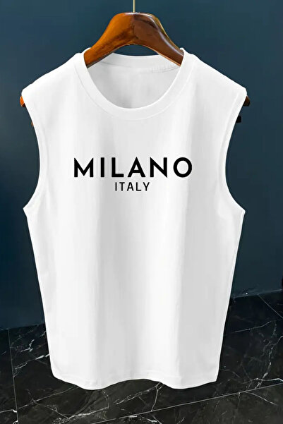 ZEMLİYA GBRO Milano Αμάνικο μπλουζάκι με στάμπα σε μεγάλο μέγεθος