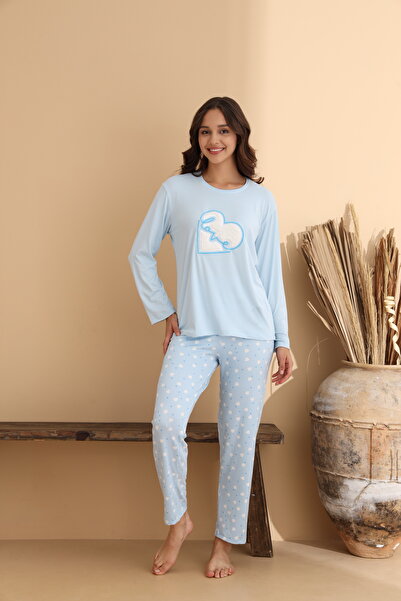 ELİTOL Love Blue Pajama Set
