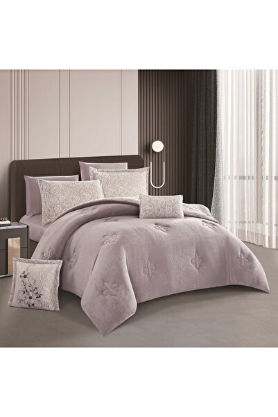 HOURS Horse double-sided winter bedspread, fur and velvet, suitable for a double bed size of 200 x 200 cm, consisting of 8 pieces, 240 stitches