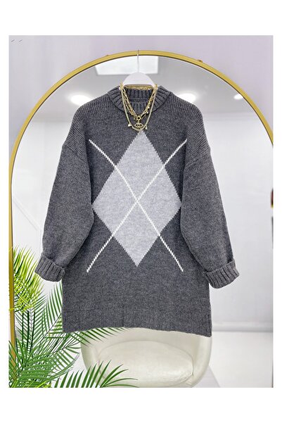YEDİLALE Patterned Zero-Necklace Tricot Sweater [80/85 cm Medium, Can Be Ironed]