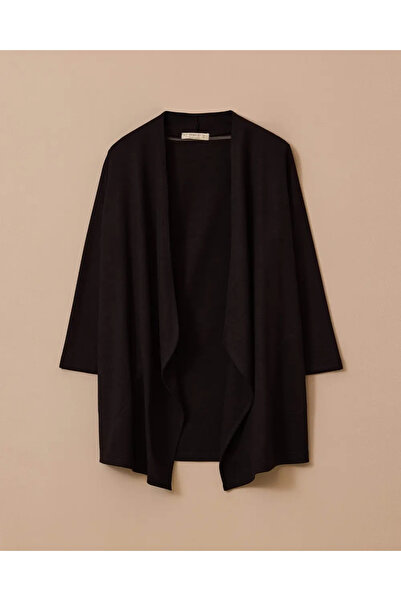 Gala-Xi Plus Size Asymmetrical Cut Knitwear Cardigan