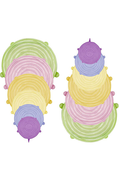 BEPER C102COC101 Silicone Lid Set, 6.5-20.5cm, Temperature from -20 to +230C, BPA Free, Multicolored