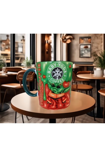 Mugs and love Star wars baby yoda kaliteli porselen hediyelik kupa