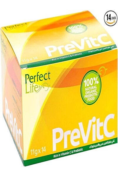 Perfect Life بريفيتْك فيتامين سي الطبيعي مع البريبايوتيك، علبة من 14 قطعة (11...