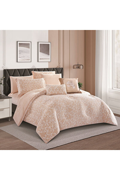 HOURS مفرش شتوي فرو ومخمل بحشوة ثقيلة مناسب لمقاس سرير مفرد 120×200 سم من هورس مكون من 4قطع 250 غرزة