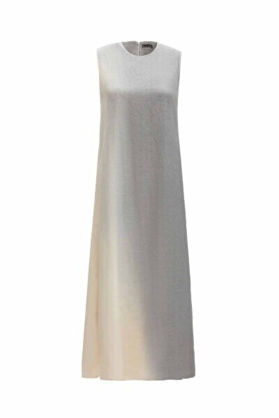 MISS DALIDA T25Y-4051 Degradeli Kolsuz Keten Elbise SALMON