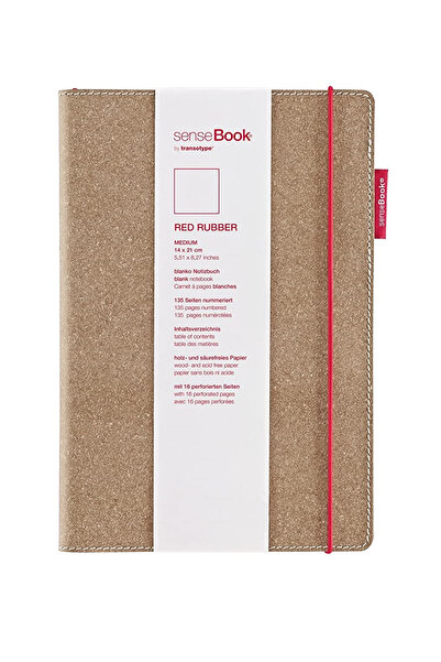 SenseBag Agenda SenseBook, piele vitel, format A5, cu elastic, matematica