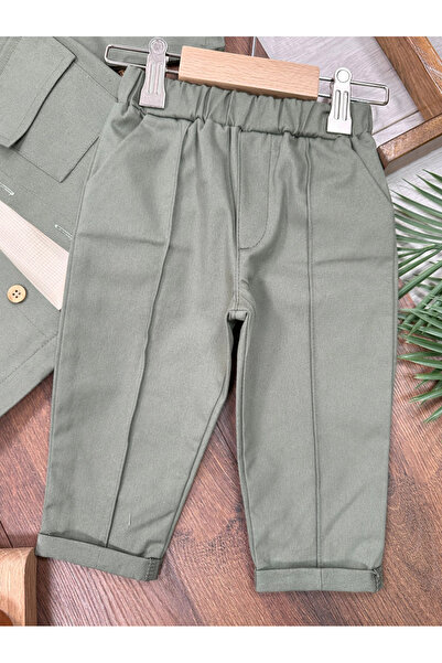 BİSCOİ Babybiscoi Pleated Waist Elasticated Waffle Sweat Baby Boy Lycra Gabardine Suit