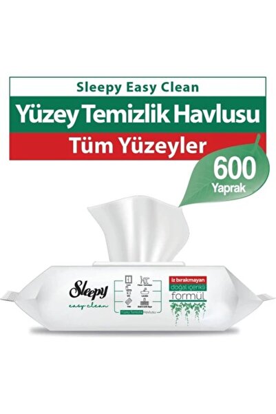 Sleepy Easy Clean Beyaz Sabun Katkılı Yüzey Temizlik Havlusu&Mendili 6x100 (6...