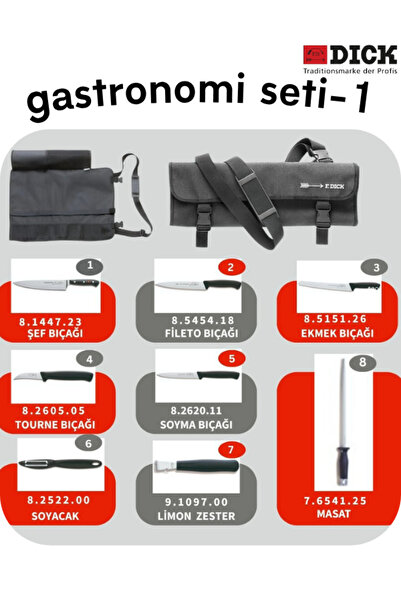 sevgipet Gastronomi Set-1 Çantalı Profesyonel Bıçak Seti | Şef-Öğrenci-Mutfak...