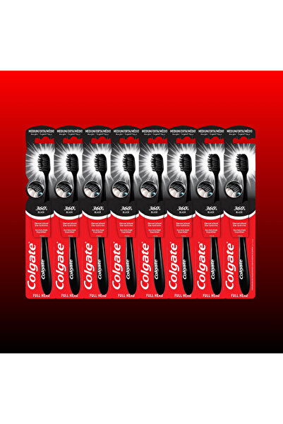 Colgate 360 CHARCOAL SİYAH DİŞ FIRÇASI (8 ADET)