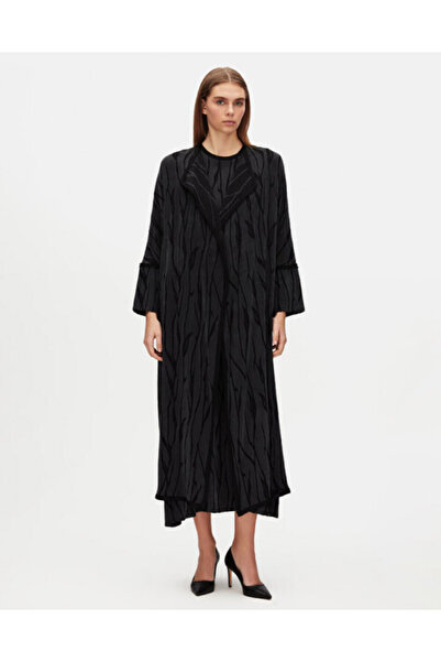 MISS DALIDA T25Y-8032 MISSDALIDA UZUN KOLLU JAKARLI CUPRO CEKET