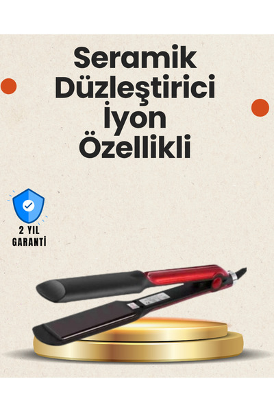 MARKT Elektriklenmeyi Azaltan İyonlu Saç Düzleştirici – Titanyum Plaka ve Şık Tasarım 1156596