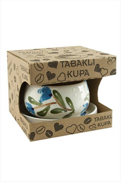 CT STONES Orchid Patterned Ceramic Plate Mug
