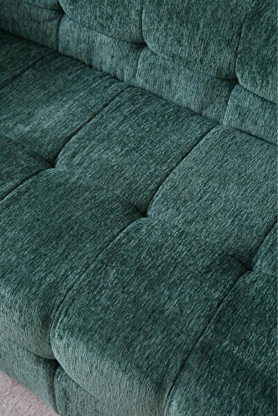JOJO HOME Elysium Sofa, HD Foam, L x W x H: 200 x 96 x 74cm, Emerald Green