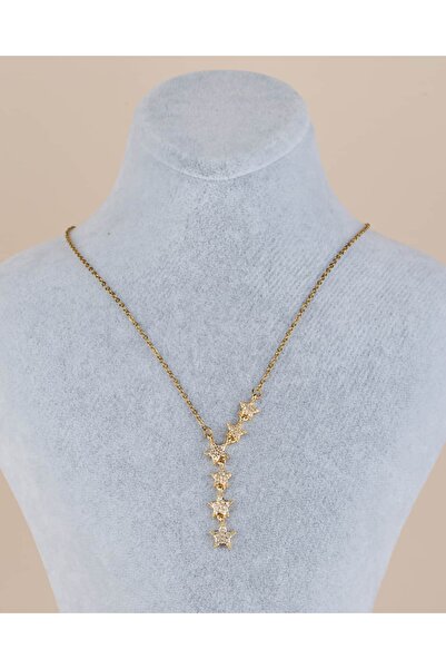 Portakal Esintisi قلادة ستيلاريا على شكل حرف Y من الفولاذ