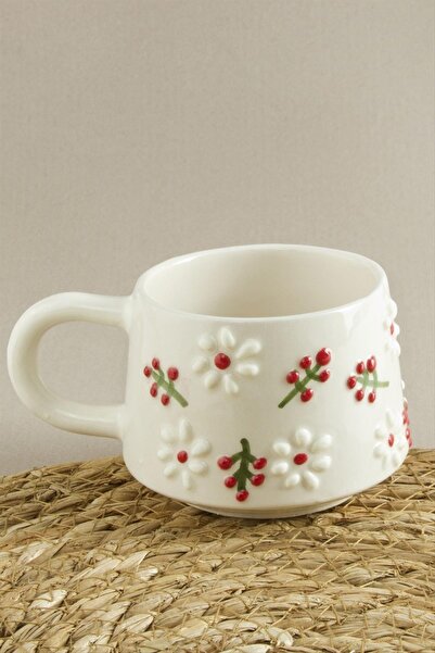 CT STONES Floral Patterned Ceramic Mug
