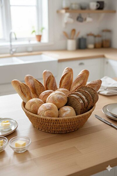 DRNJEWELRY Wicker Bread Basket