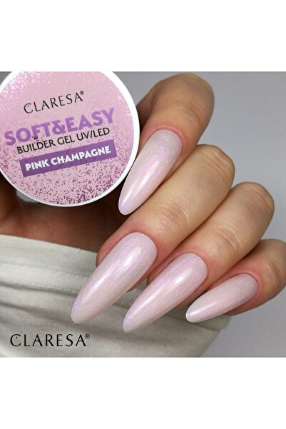 Claresa Gel UV pentru unghii Soft&Easy, Pink Champagne, 12g,