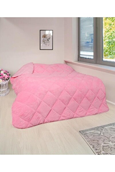 CT STONES لحاف ويلسوفت مزدوج 200*220 ذو وجهين - وردي