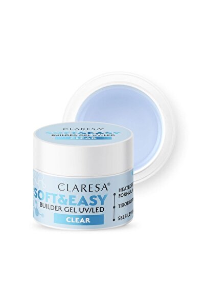 Claresa Gel UV pentru unghii Soft&Easy, transparent, 12g,