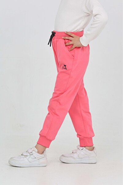 Toontoy Girl's Crown Embroidered Tracksuit Bottom