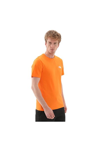 THE NORTH FACE Ανδρικό πορτοκαλί μπλουζάκι απλό με θόλο