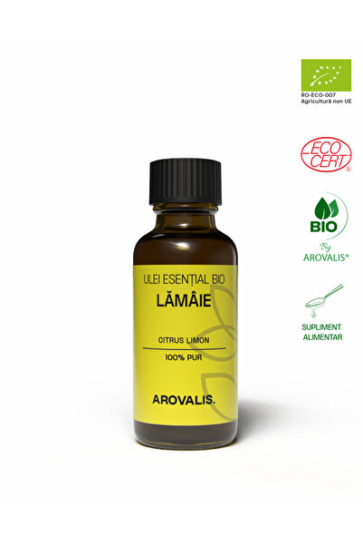 Arovalis. ORGANIC LEMON ESSENTIAL OIL (Citrus limon) 100% PURE