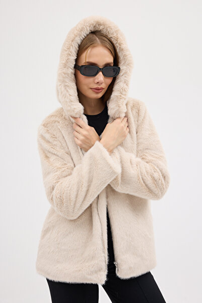 MODA DARELL PREMİUM MİNK KAPŞONLU CEKET