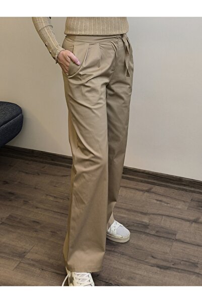 MADE İN ITALY CAMEL RENGİ PALAZZO PANTOLON