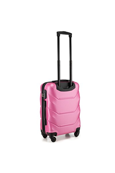 zagatto Troler Cabina, Roz, 55x40x20 cm, Troller, Bagaj de mana, Valiza Cabina, 4 Roti, Cifru, ABS, ZG504