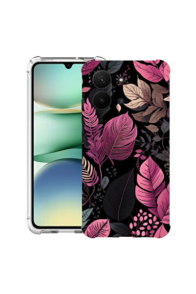 bestcase Carcasă antișoc pentru Xiaomi Redmi 15C 4G (171 MM), pene de trandaf...