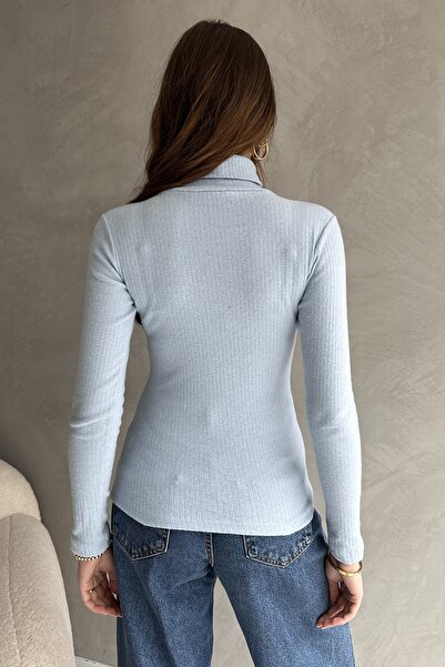 eyyebelle Women's Long Sleeve Ribbed Full Throated Badi