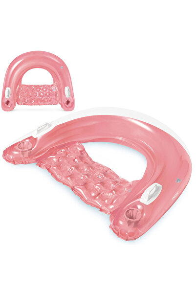 Other Scaun de înot cu mânere 147 x 99 cm roz INTEX 58859