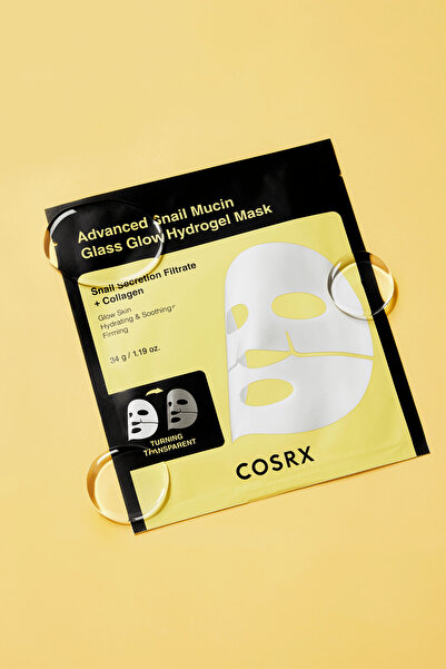 Cosrx Advanced Snail Mucin Glass Glow Hydrogel Mask 34g / 1.19 oz. x 3ea