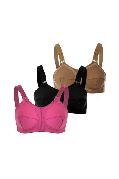 LASSO 3 Unlined Cotton Bras - BR 20072